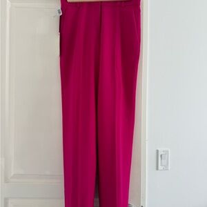Aritzia Command Hot Pink Straight-Leg Trousers